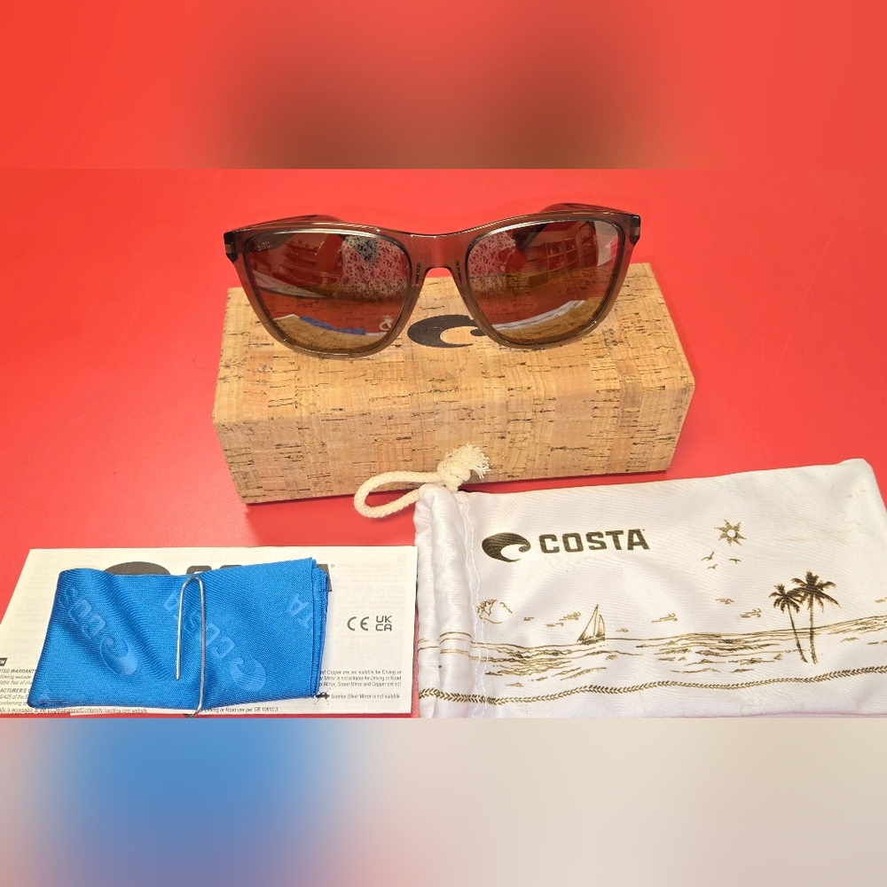 Costa 'Corrientes' 6S9124 Polarized Sunglasses. Brown Frame & Brown Lenses. NEW